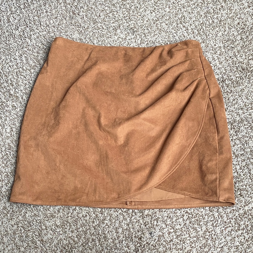 Abercrombie & Fitch Tan-Camel Mini Skirt